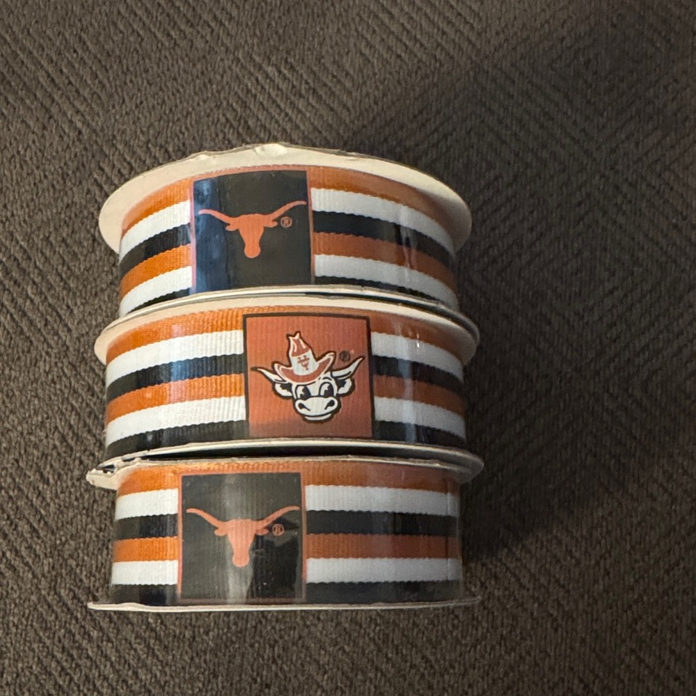 Texas Longhorns 1” grosgrain ribbon